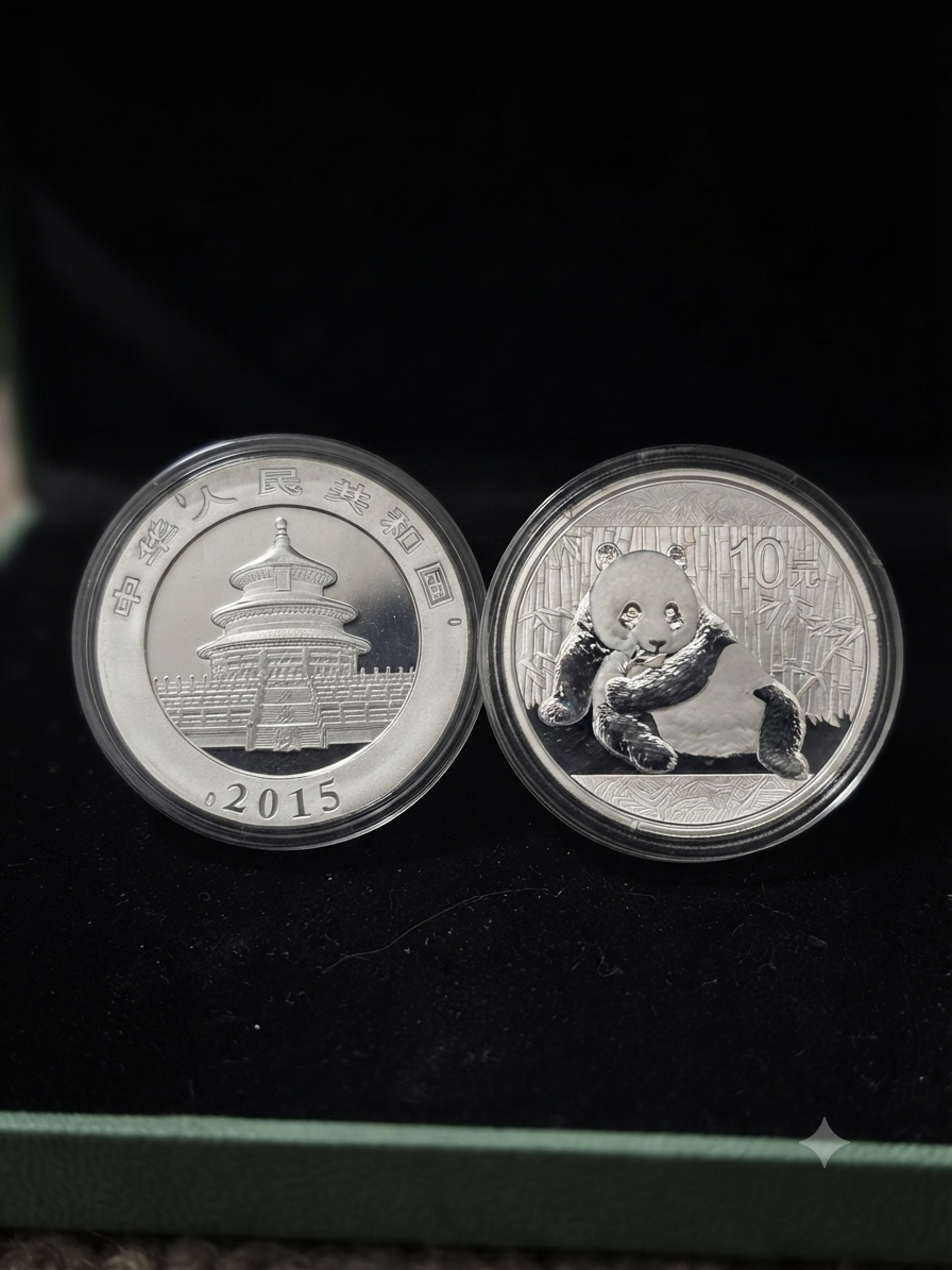 2026.08.09 買取実績：中国2015年パンダ銀貨＆酉年記念銀貨をお譲りいただきました
