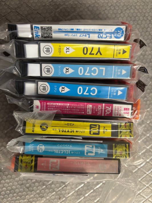 【訳あり・在庫処分】エプソン用 ICC70シリーズ さくらんぼ　互換インクカートリッジ（全色一律50円/個）